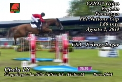 Chela LS  CSIO 5 Gijon Espana Nations Cup, Agosto 2 2014.